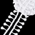 White Cotton Fringe Tassel Trim Ribbon 1-3/4" – 10.9 Yards Fringe Trim Ribbon Axl AECH04-18072