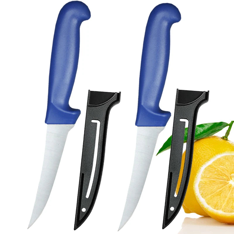 Stainless Steel Boning Knife – Meat Cleaver & Slicing Knife Boning Knife Axl 2pcs blue