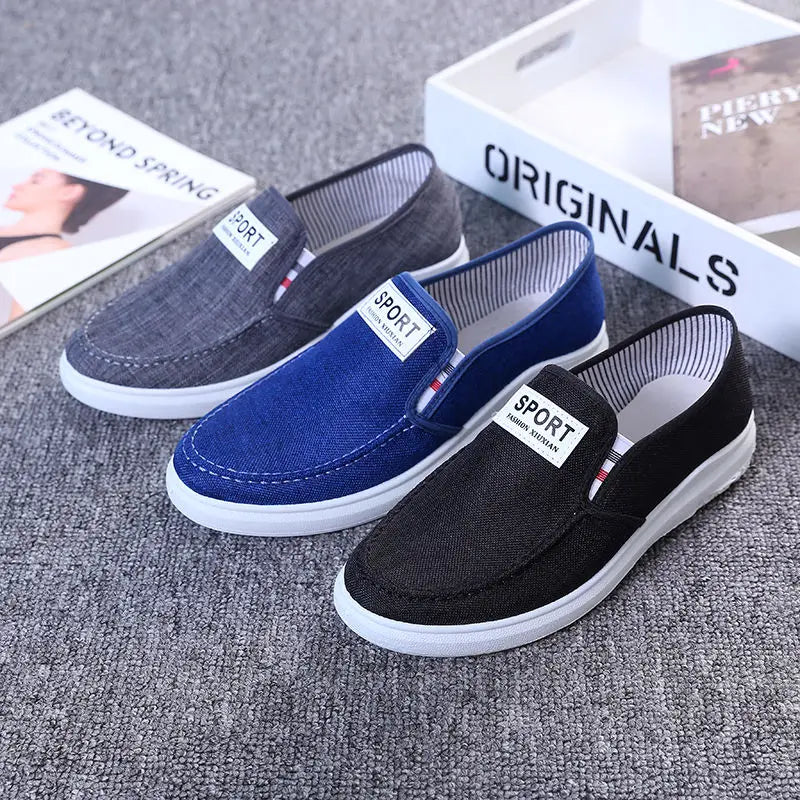 Men's Slip-On Canvas Sneakers – Breathable Casual Loafers Canvas Slip-On Sneakers Axl