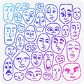 Boho Portrait Stencil 11.8" – Abstract Face Drawing Template Painting Stencil Axl AECH04-14319