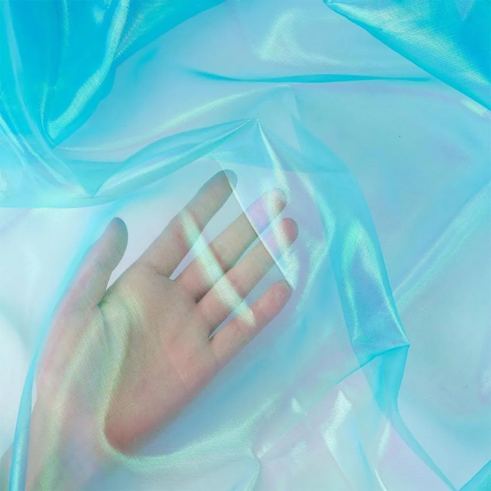 Iridescent Holographic Organza Fabric 1.6x3.3 Yds – Bridal Gauze Craft Fabric Axl AECH04-18799