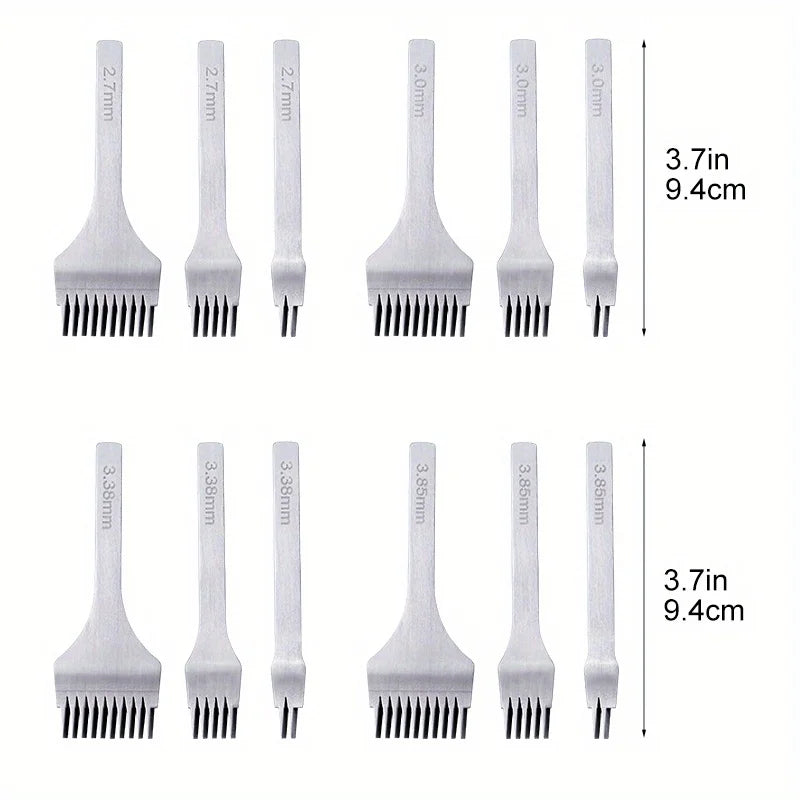 3-Piece French Style Leather Stitching Punch Tool Set | DIY Craft Leather Punch Tool Set Axl