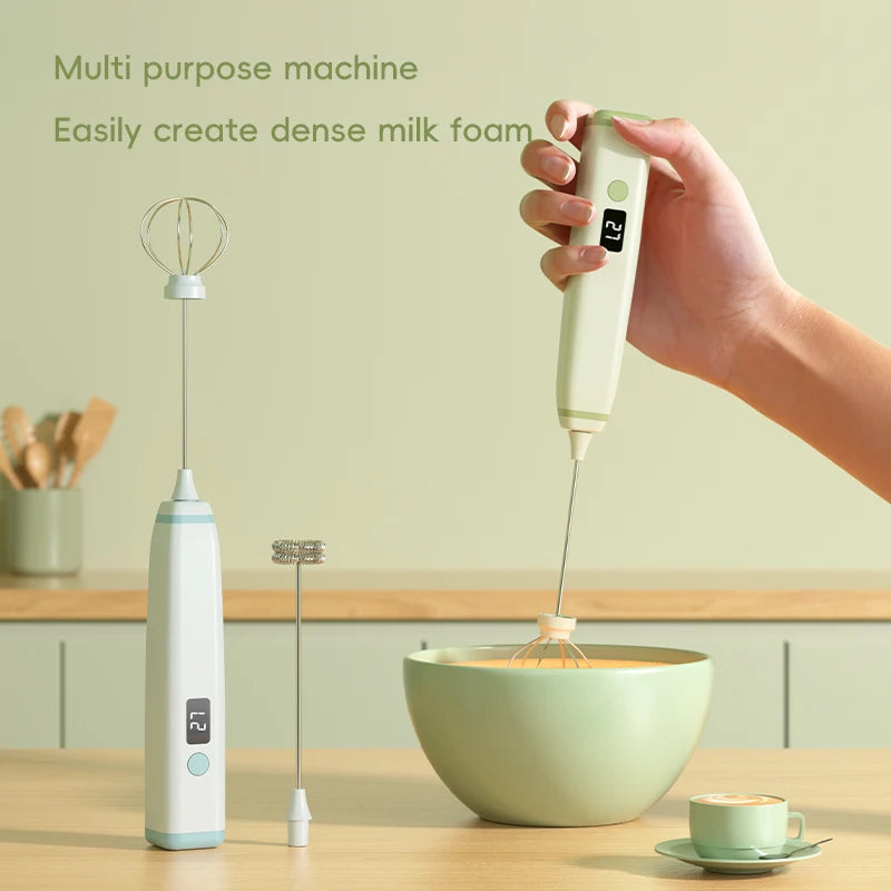 Rechargeable Handheld Milk Frother Wand | Electric Foam Maker Milk Frother Wand Axl