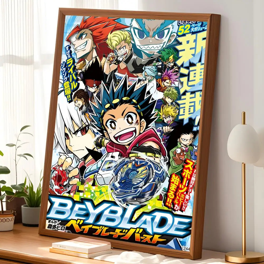 Beyblade X Anime Wall Poster – Self-Stick HD PVC Waterproof Anime Wall Poster Axl