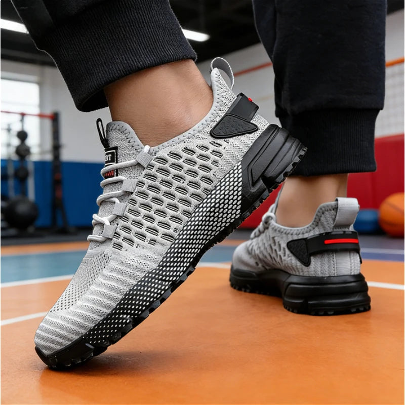 Men's Yellow Knit Sneakers – Breathable Lightweight Trainers Men's Knit Sneakers Axl