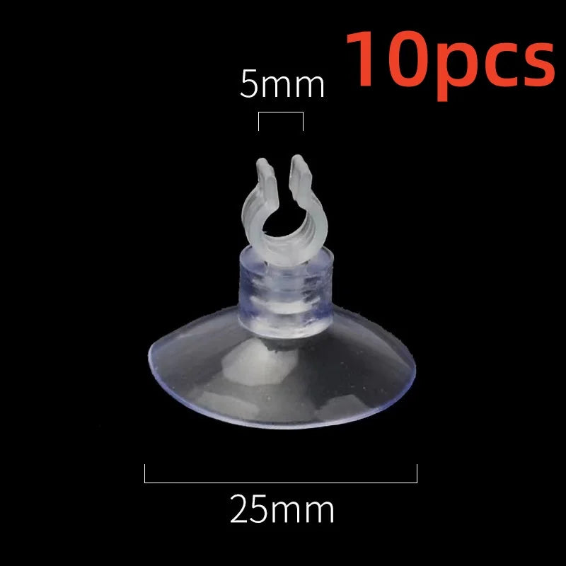 10-Pack Aquarium Suction Cup Clips – Air Line Tube Holder Aquarium Tube Clips Axl 5x25mm-10pcs