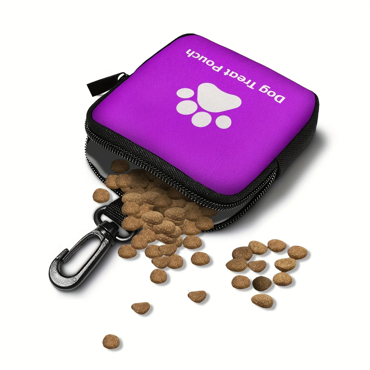 Dog Training Treat Bag – Portable Zippered Spill-Proof Pouch Dog Treat Pouch Axl PURPLE-1pc