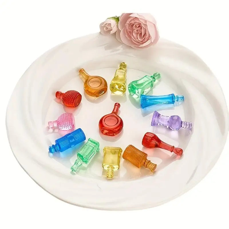 50pcs Mini Bottle Ornaments for DIY Micro Landscapes & Crafts Miniature Craft Ornaments Axl