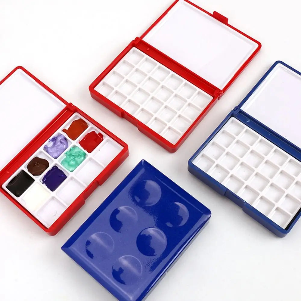 Mini Watercolor Palette Box 12/24 Grid – Travel Paint Case Watercolor Palette Box Axl