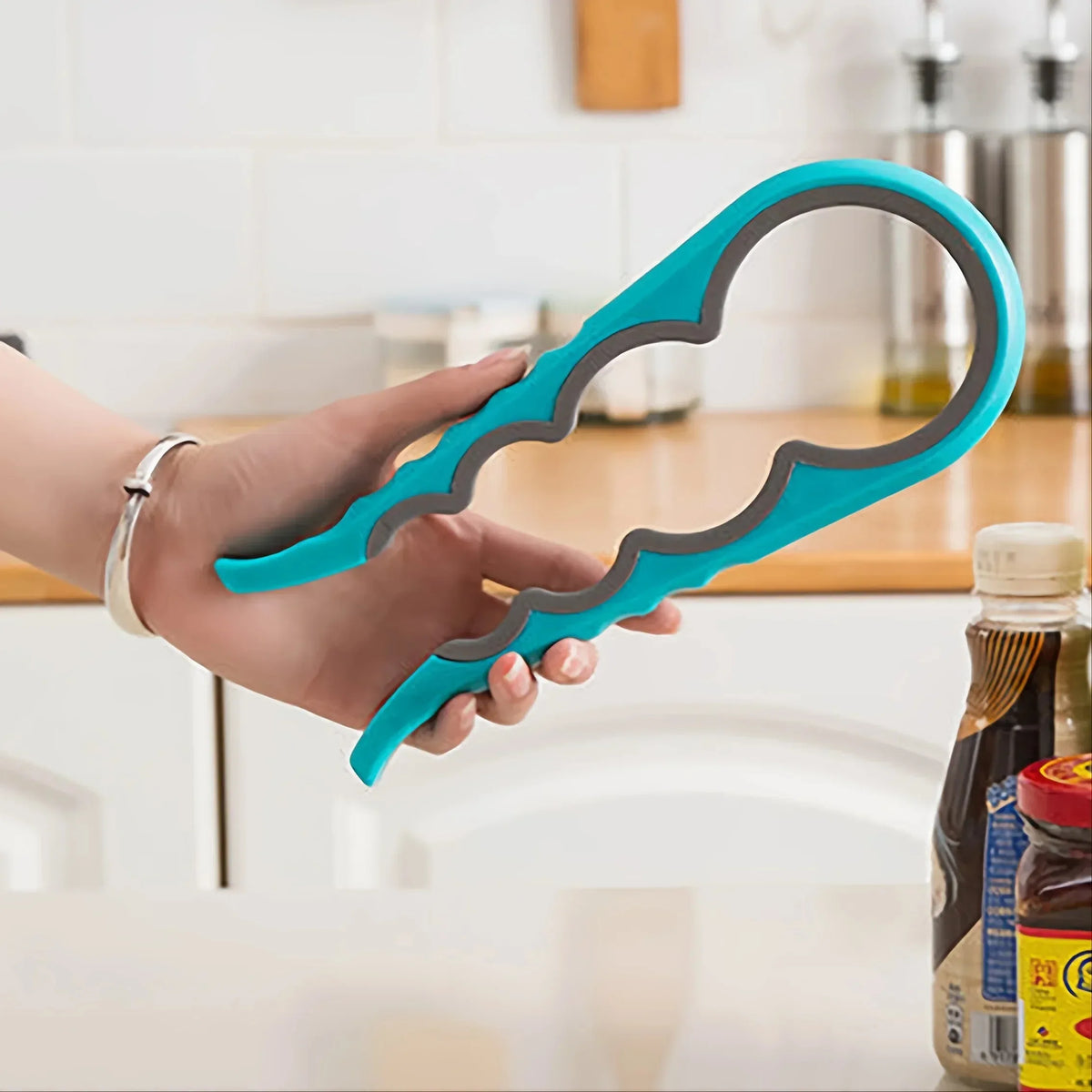 4-in-1 Multi-Purpose Can & Bottle Opener – Non-Slip Grip Can & Bottle Opener Axl