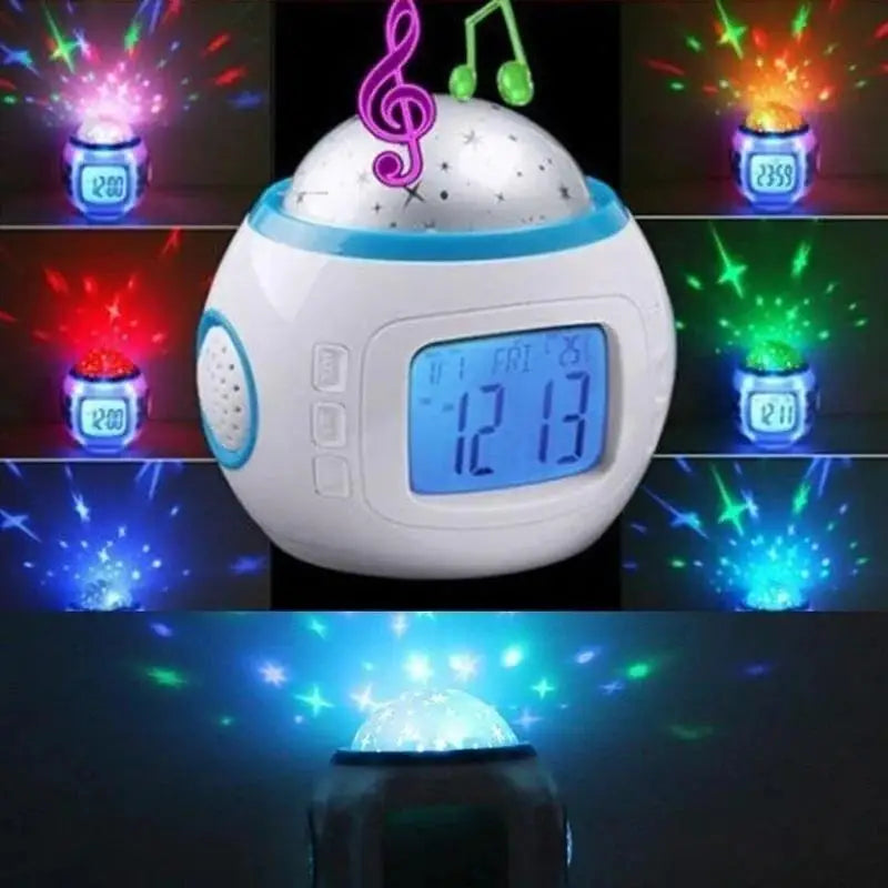 Kids Star Projector Alarm Clock – Night Light & Music Kids Projector Clock Axl