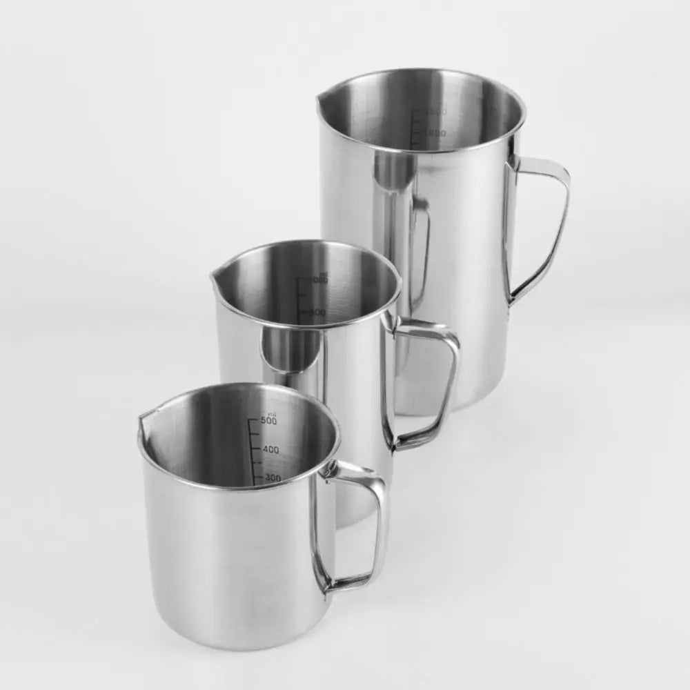 Stainless Steel Measuring Cups 500ml–2000ml | Graduated Beaker Measuring Cup Axl