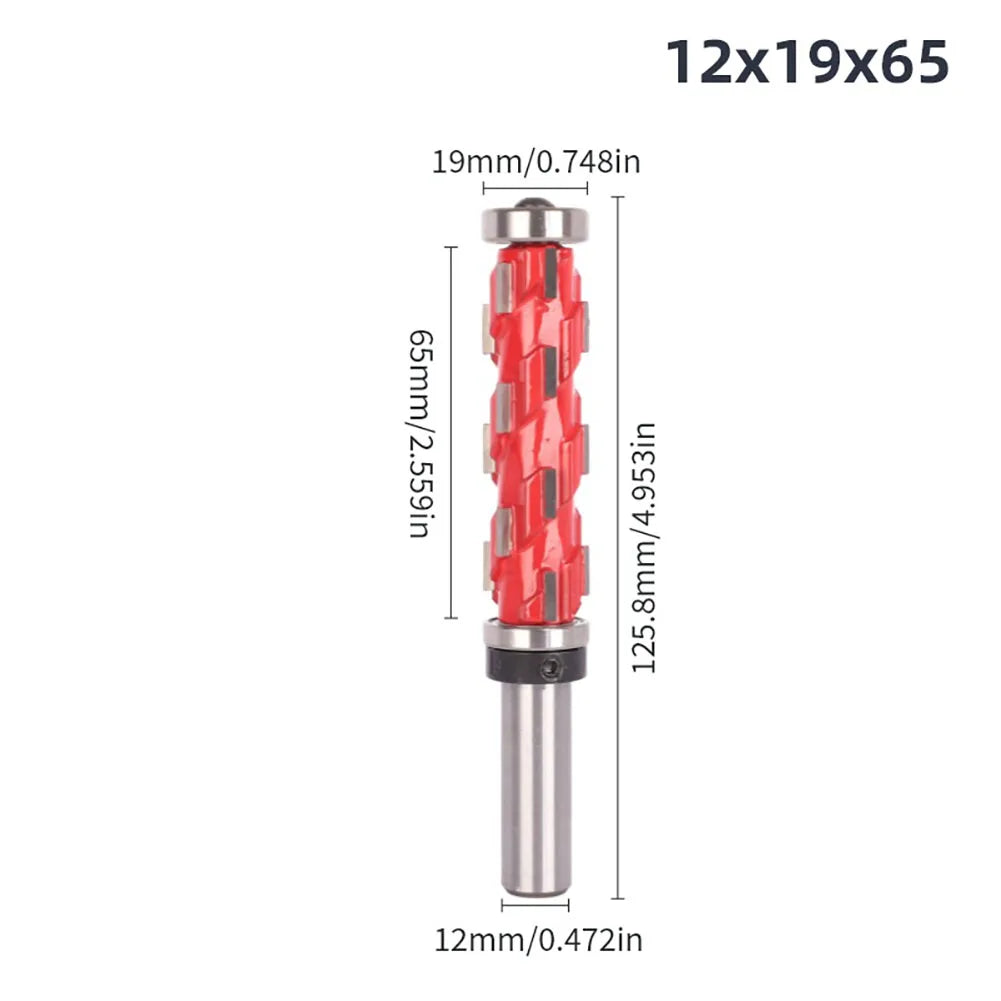 12mm Spiral Router Bit with Bearing | Wood Trimming Milling Cutter Spiral Router Bit Axl 12x19x65 China Mainland
