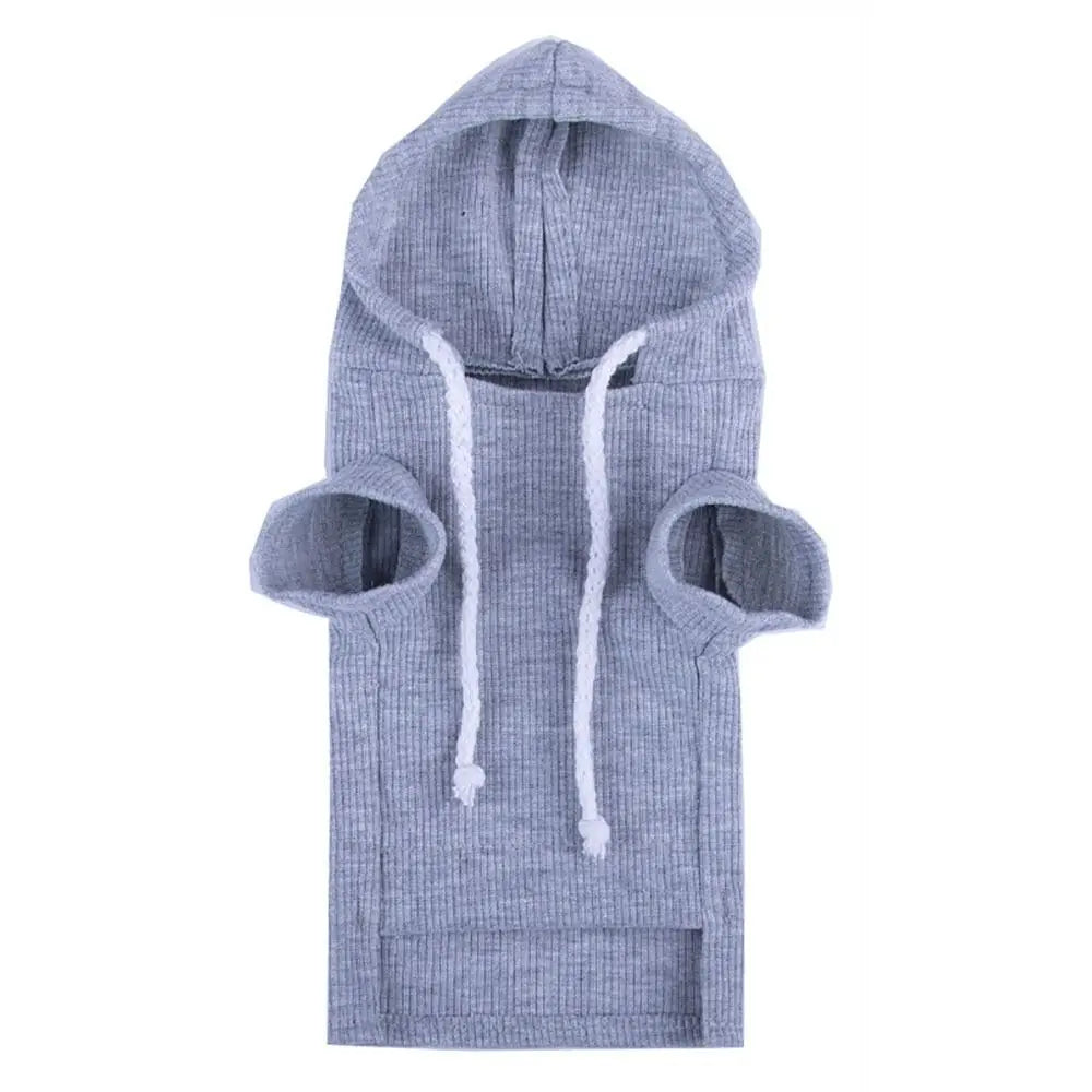 Ferret Hoodie Fleece Pullover – Small Pet Clothes for Hamsters Small Pet Hoodie Axl Gray M