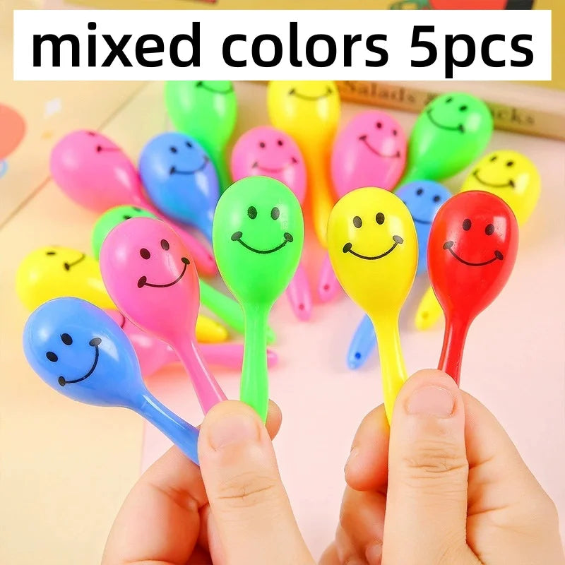 Mini Parrot Rattle Sand Hammer Toy – 5 Pack Bird Training Bird Rattle Toy Axl mixed colors 5pcs