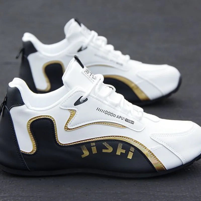 YBQJOO Men's Breathable Casual Sneakers | Anti-Slip Lace-Up Men's Casual Sneakers Axl