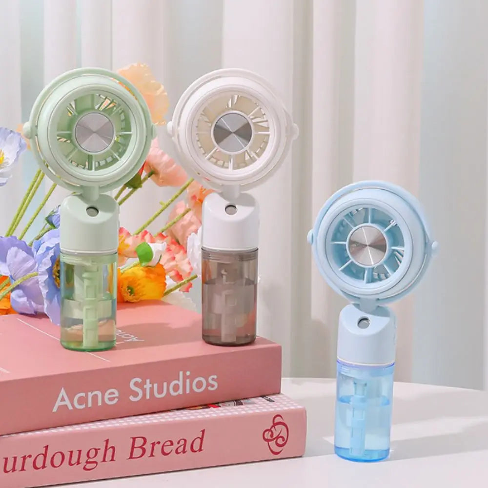 Rechargeable Mini Handheld Mist Spray Fan | USB 300mAh Handheld Mist Fan Axl