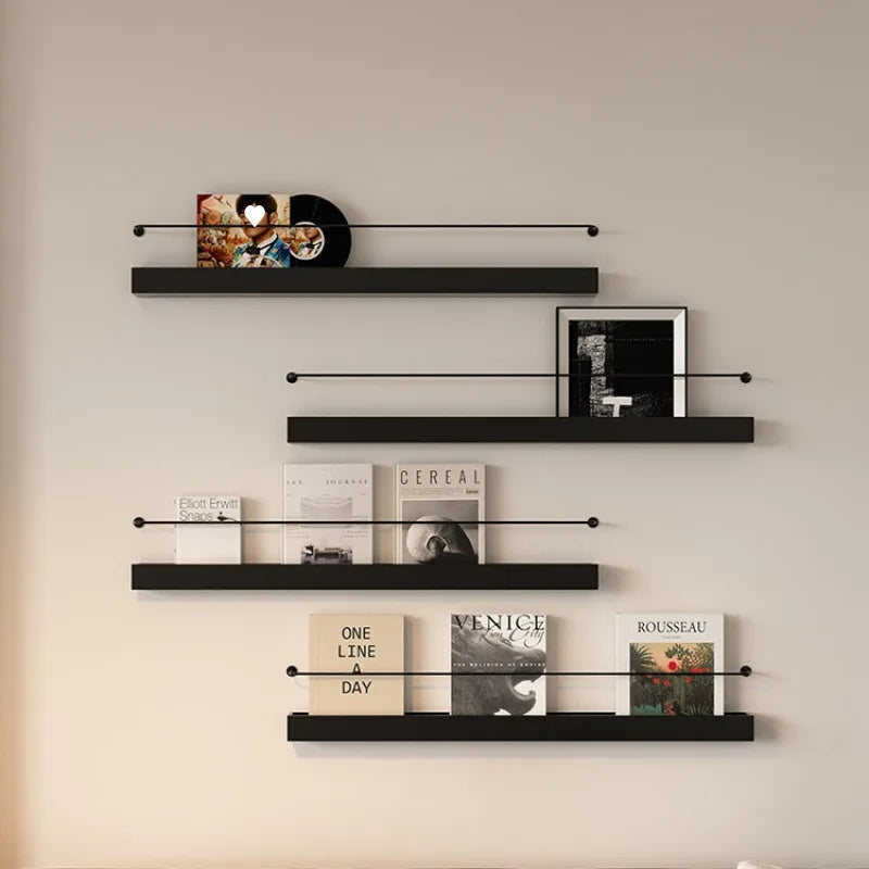 Nordic Wall-Mounted Magazine & Storage Rack | Wrought Iron Wall Storage Rack Axl