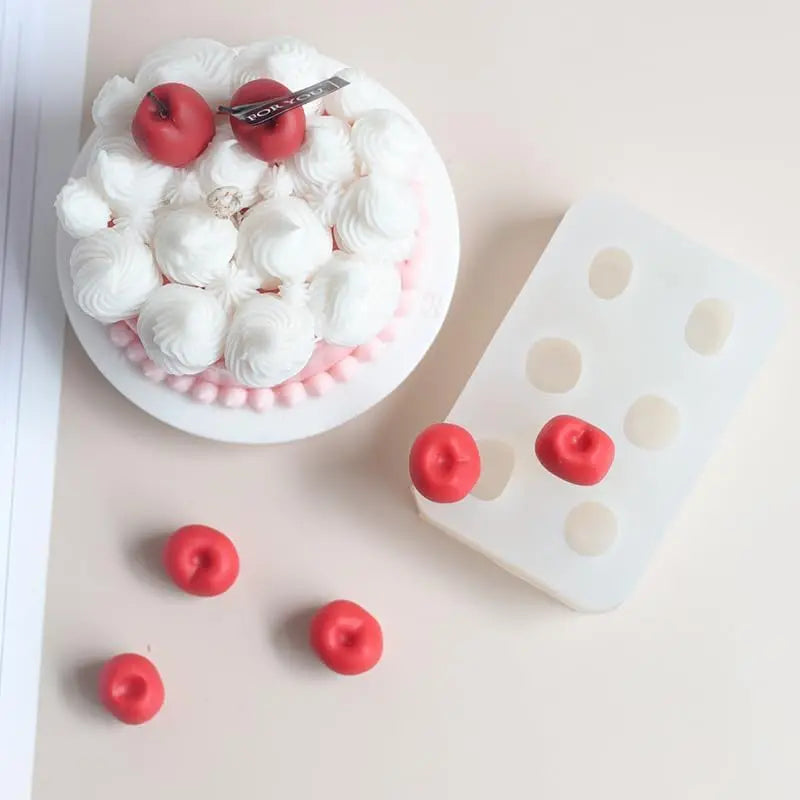 3D Cherry Silicone Mold – Baking, Candle & Clay Craft Tool Silicone Baking Mold Axl
