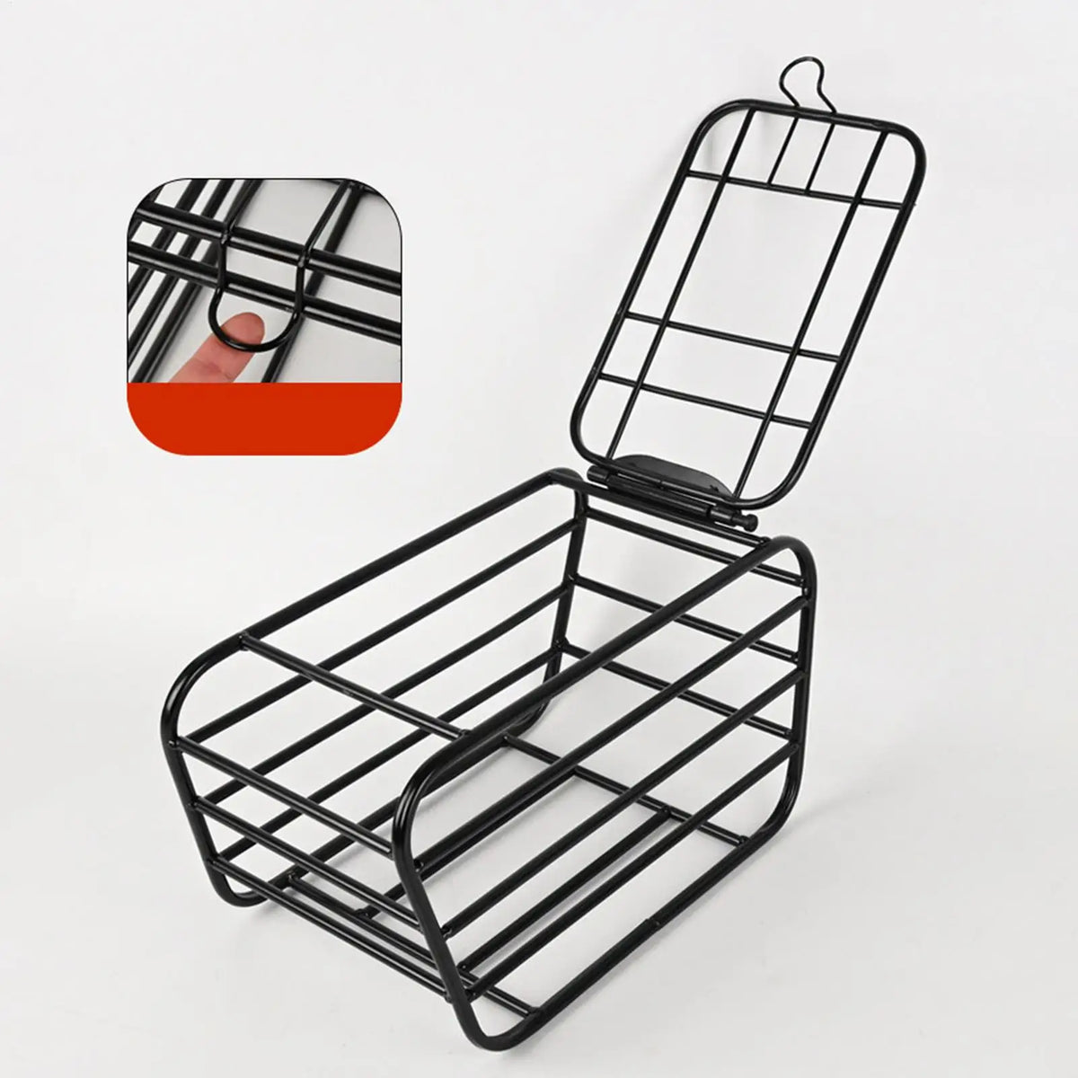 Bicycle Rear Basket with Locking Cover – Bike Dog Carrier Bike Rear Basket Axl