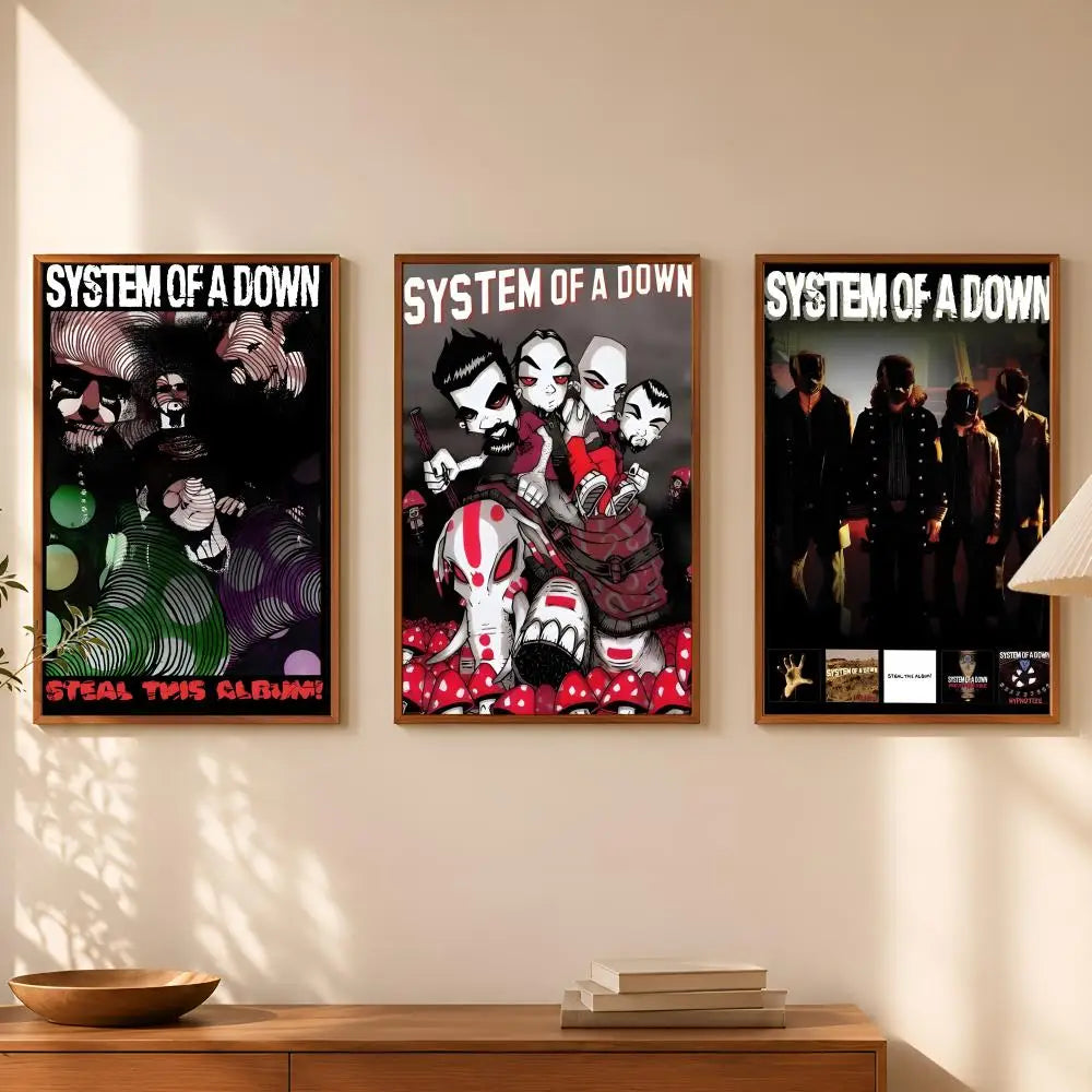 System of a Down Wall Poster – Self-Stick HD Waterproof Art Music Wall Poster Axl