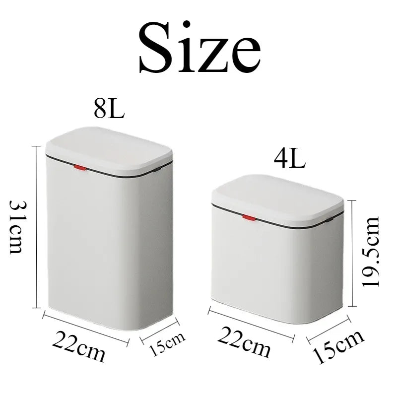 Wall Mounted Stainless Steel Trash Can with Lid – 8L Wall Mounted Trash Can Axl