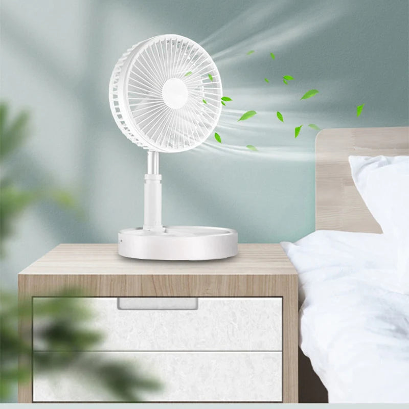 Folding Portable Platform Fan – 4-Speed Adjustable Height Portable Table Fan Axl