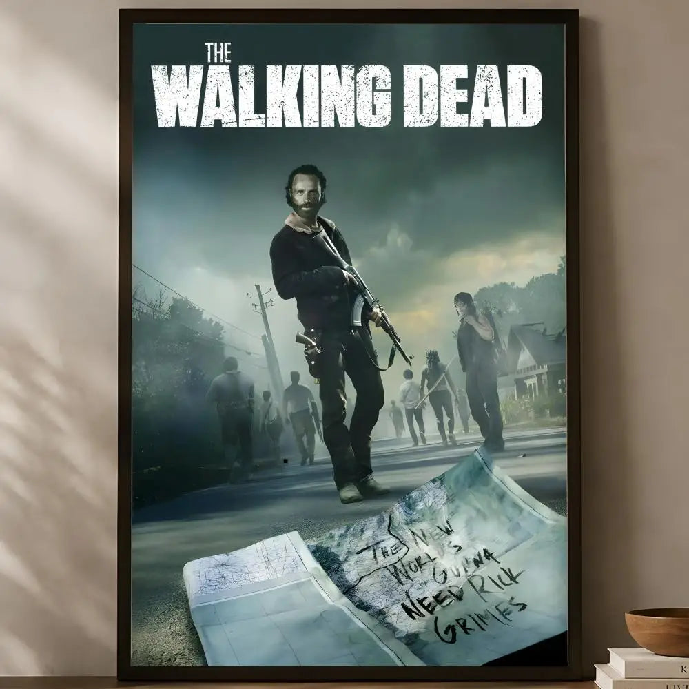 Walking Dead Self-Stick HD PVC Wall Poster – Waterproof Decor Wall Art Poster Axl White26 60X90cmNoframe