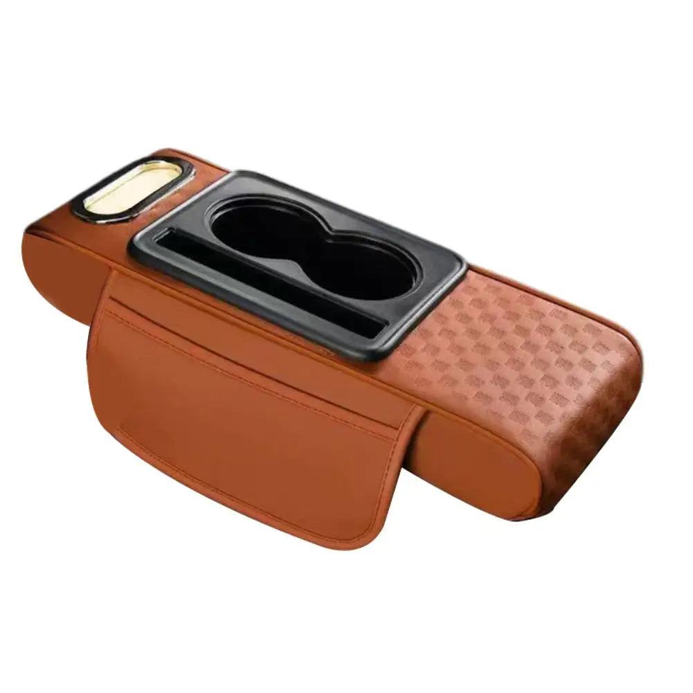Car Armrest Cushion with Cup Holder & Tissue Pocket | Universal Car Armrest Cushion Axl D