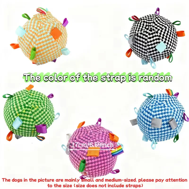 Interactive Dog Ball with Bell – Fetch, Tug & Training Toy Dog Fetch Toy Axl