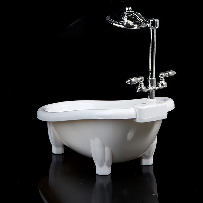 Dollhouse Miniature Bathtub – 1/6 Scale Bathroom Furniture Toy Dollhouse Accessory Axl