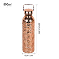 800ml Copper-Plated Stainless Steel Water Bottle | Hammer Pattern Stainless Steel Water Bottle Axl 800ml gold