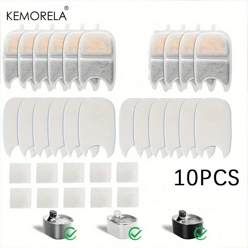 KEMORELA Pet Fountain Filter Sponge Replacements 10/12 PCS – 4L Fountain Filter Sponge Axl 10PCS