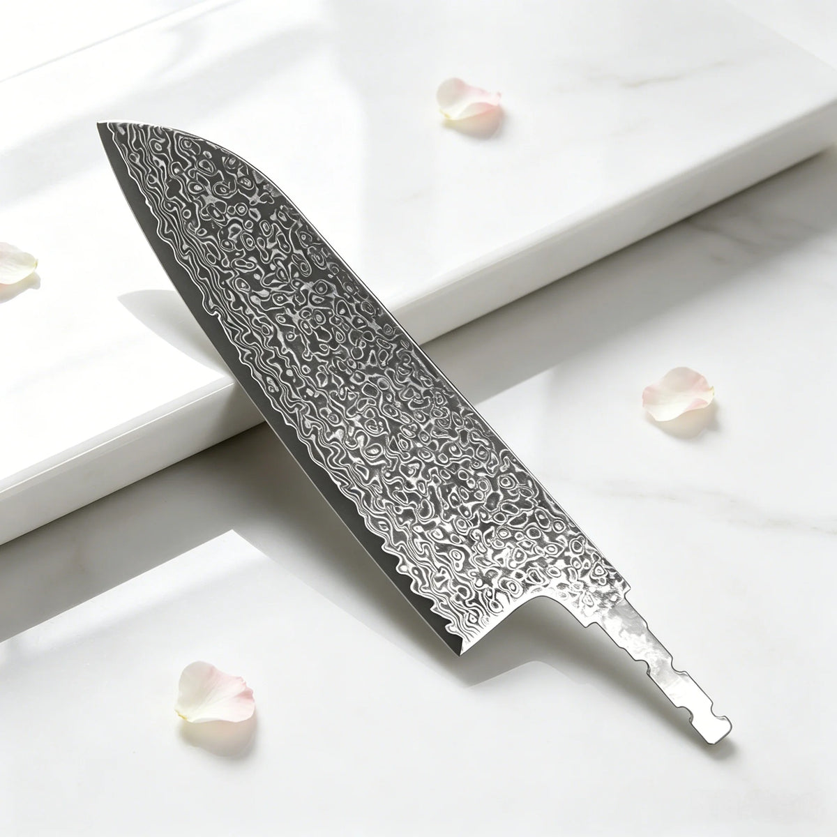Hand Forged Damascus Steel Blade Blank – DIY Santoku Knife Damascus Blade Blank Axl