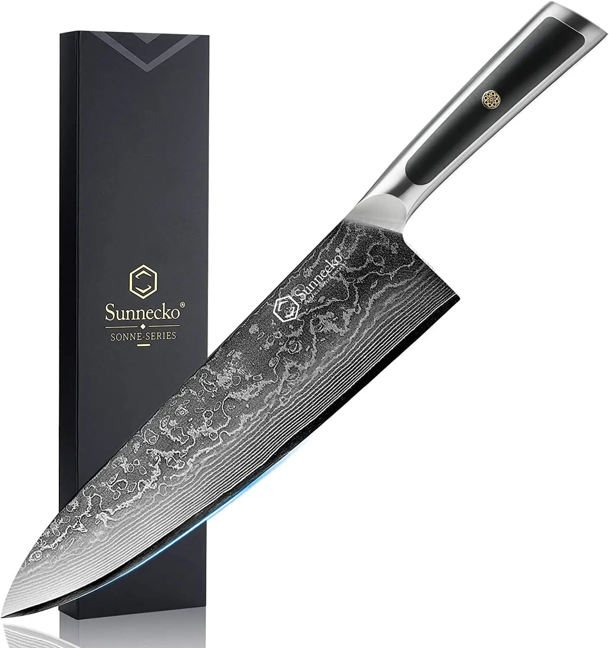 Sunnecko Damascus Chef Knife Set – 67-Layer VG10 Steel, 1–7 Pcs Damascus Knife Set Axl 8 Inch Chef Knife China Mainland