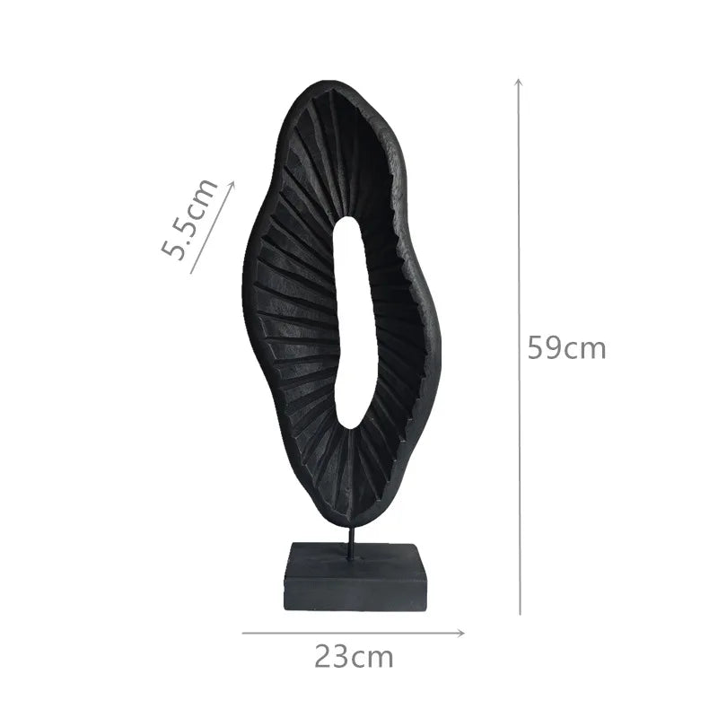 Solid Wood Figurines – Modern Minimalist Desktop Ornaments Wood Figurines Axl 251041