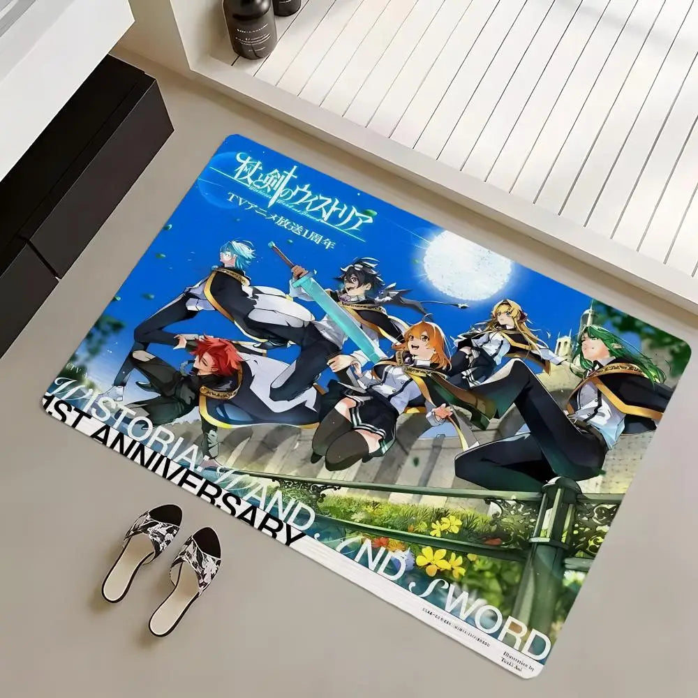 Diatomite Bath Mat – Quick Dry Anti-Slip Anime Wistoria Design Diatomite Bath Mat Axl