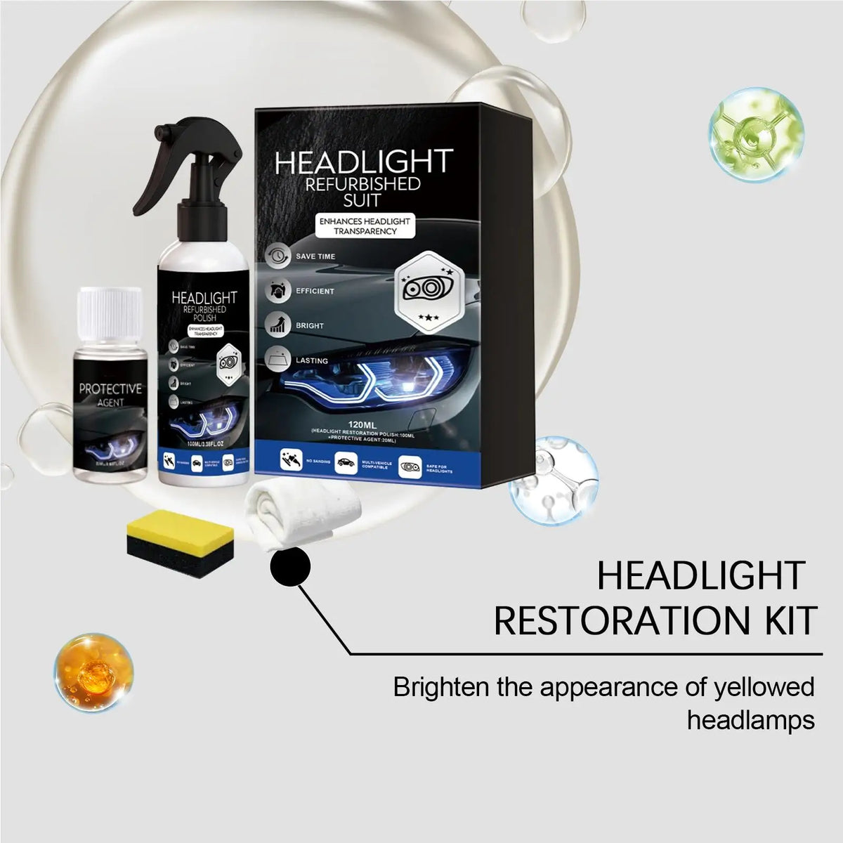 Car Headlight Restoration Kit – Remove Oxidation & Polish Headlight Restoration Kit Axl Default Title