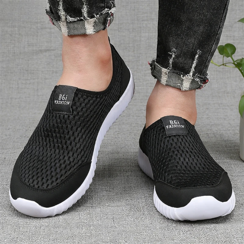 Men's Breathable Mesh Slip-On Sneakers | Lightweight Walking Shoes Mesh Walking Sneakers Axl