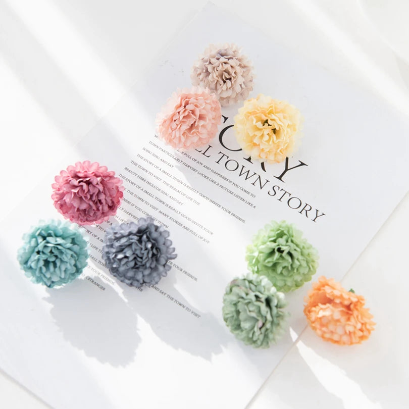 10 Mini Silk Carnation Artificial Flowers – Crafts & Home Decor Artificial Flowers Axl