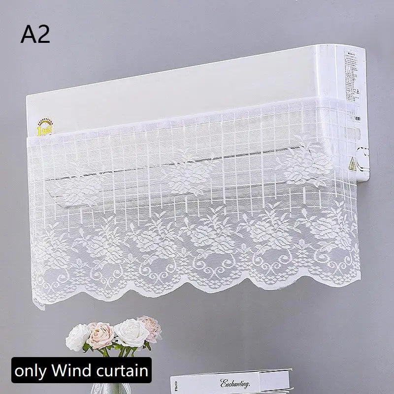 Lace Embroidery AC Curtain – Windproof Dustproof Cover 100×40cm AC Deflector Curtain Axl A2
