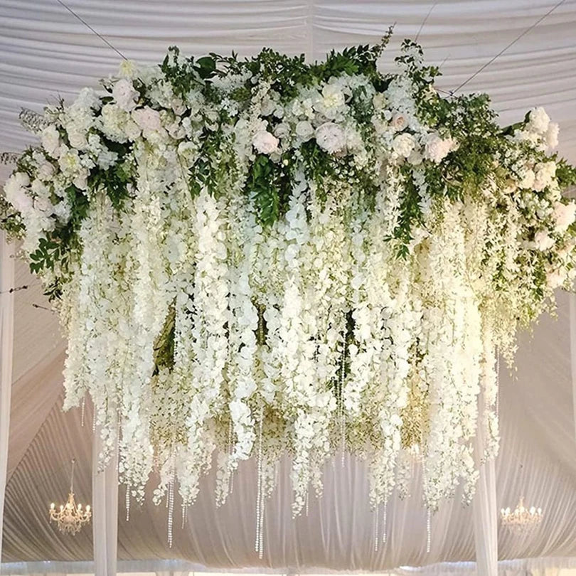 Silk Orchid Flower Garland – Wedding, Party & Home Wall Decor Artificial Flower Garland Axl