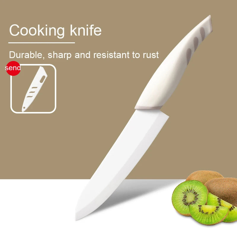 Professional Ceramic Paring Knife with Cover – Fruit & Baby Food Ceramic Paring Knife Axl WHITE