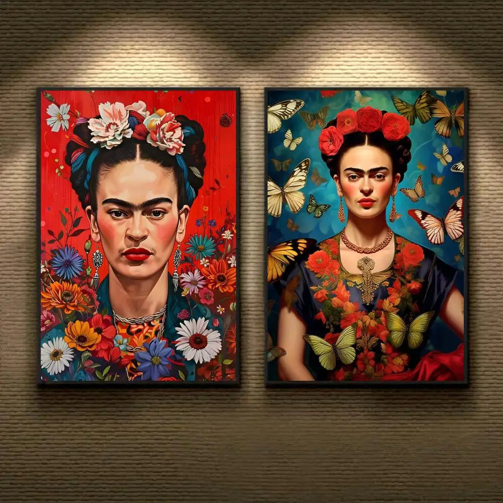 Frida Kahlo Art Poster Wall Sticker – Home Decor Mural Decal Wall Art Sticker Axl