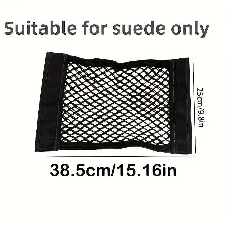 Black Mesh Car Trunk Organizer – Double-Layer Storage Box Car Trunk Organizer Axl 1pc
