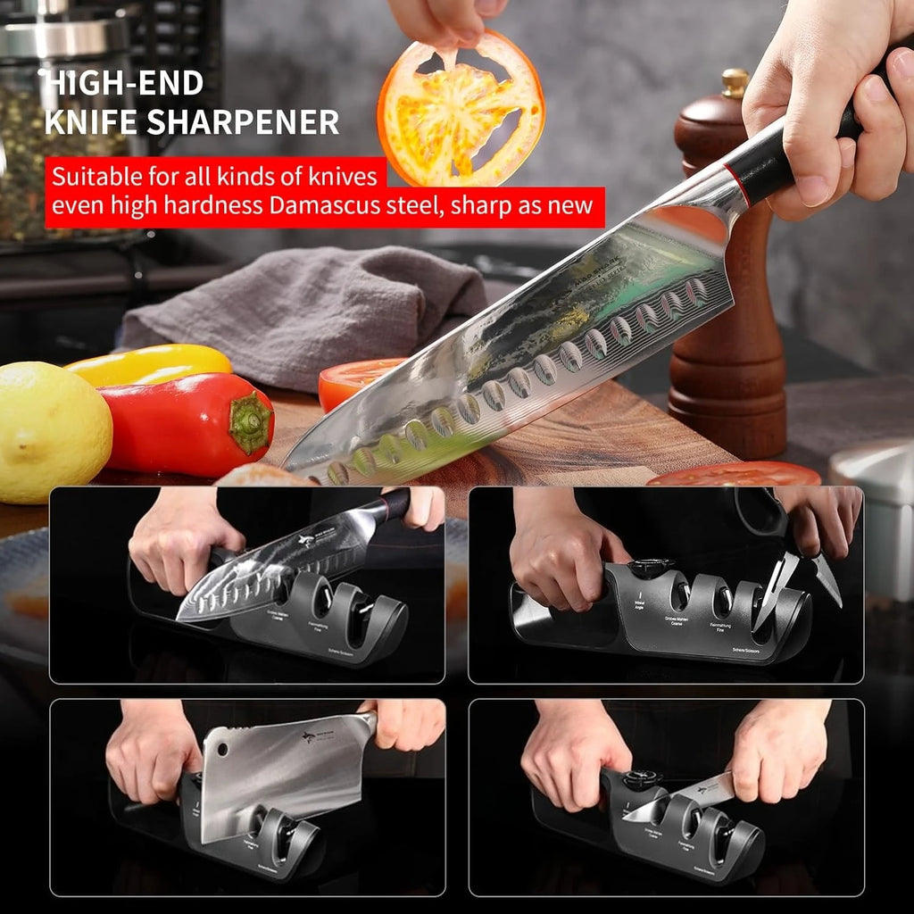 6-Stage Handheld Knife Sharpener – Coarse & Fine Sharpening Knife Sharpener Axl