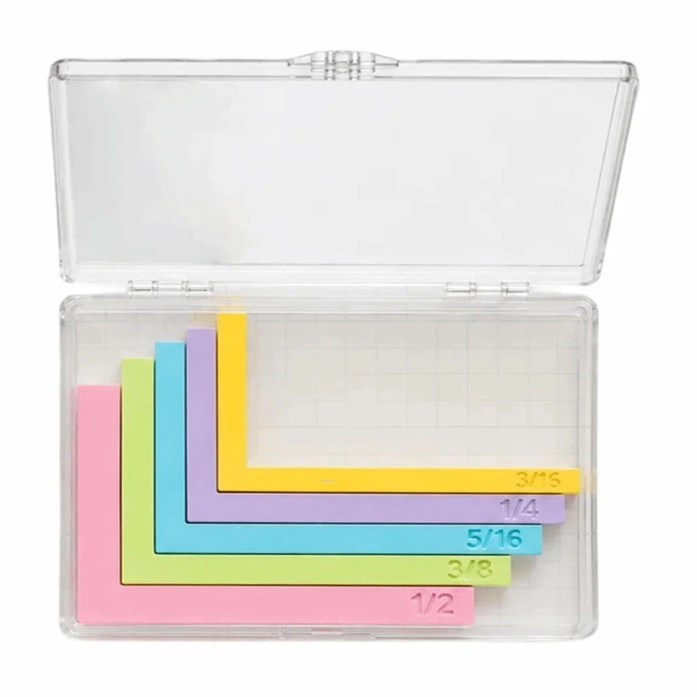 Color-Coded Paper Crafting Alignment Guides | 5/7Pc Set Crafting Alignment Rulers Axl
