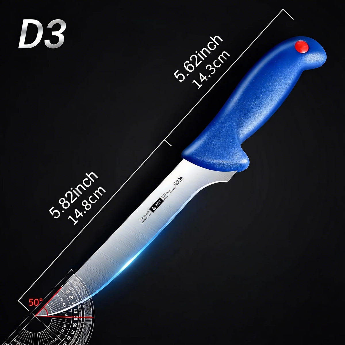 Professional Curved Boning Knife – Sharp Stainless Steel Chef Knife Boning Knife Axl 1pcs A