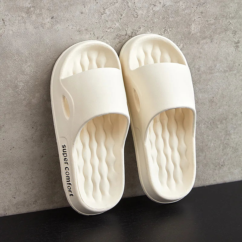Men's Lightweight EVA Slides – Comfortable Indoor Slippers EVA Slides Slippers Axl WHITE 44-45
