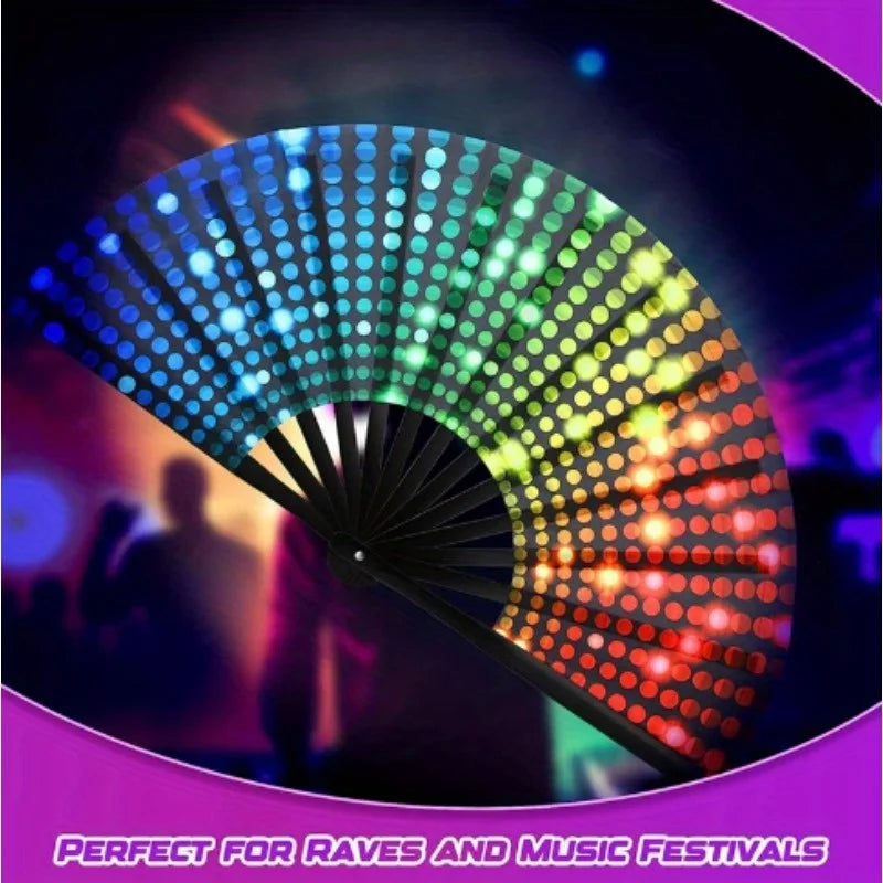 Rainbow Sequins Foldable Hand Fan – Pride Festival Drag Queen Foldable Hand Fan Axl